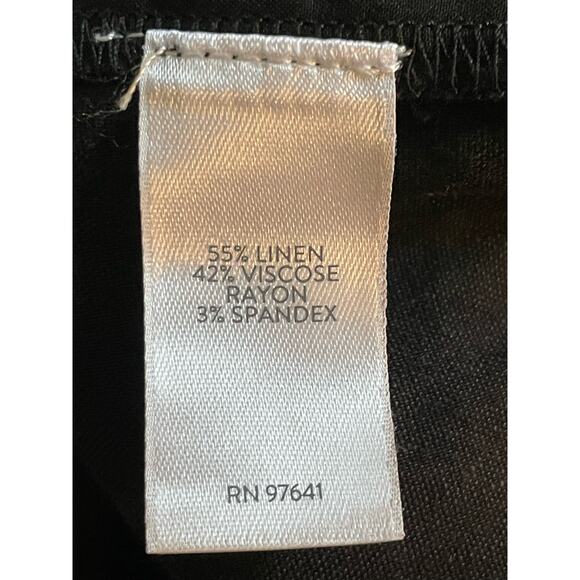 J Jill Pants Modern Linen Stretch Slit Hem Slim Sz L Tall Pullon Pocket Comfort - Picture 4 of 9